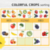 Preschool Category Sorting CROP activity. Printable Montessori math materials.