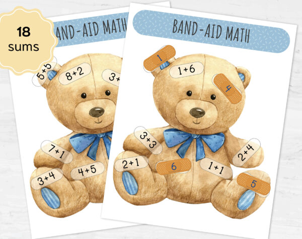 Montessori math worksheet practice. Printable math game, Preschool math addition & subtraction activity, Kindergarten homeschool curriculum
