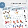 Winter Counting Activity for Toddlers. Winter Numbers Count & Match Priintable Activity.