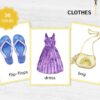 Montessori Clothes Flashcards - a Printable Homeschool Material with Nomenclature Vocabulary Cards. +BONUS