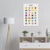 Watercolor Shapes Poster – Educational Wall Art for Kids | Montessori-Inspired Print
