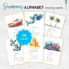 Alphabet Tracing Worksheet – Printable Summer-themed Letter Learning activity for PreK