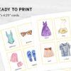 Montessori Clothes Flashcards - a Printable Homeschool Material with Nomenclature Vocabulary Cards. +BONUS