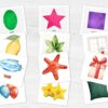 Montessori Shape Sorting Cards - Printable Toddler's 7 Shapes Recognition and Matching Activity Set