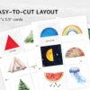 Montessori Shape Sorting Cards - Printable Toddler's 7 Shapes Recognition and Matching Activity Set