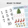 Winter Counting Activity for Toddlers. Winter Numbers Count & Match Priintable Activity.