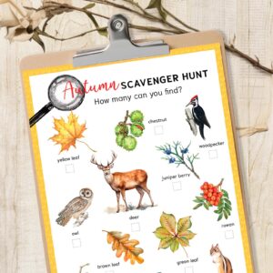Autumn Nature Halloween Hunt for Kids | Fall Outdoor Activity Printable | Homeschool & Classroom Nature Exploration