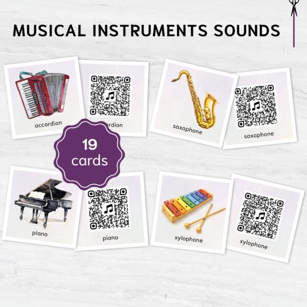 Explore Musical Sounds – QR Code Instrument Listening Activity | Montessori-Inspired Digital Learning Cards
