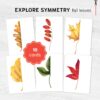 Autumn Leaf Symmetry Drawing Challenge for Kids. Fall leaves activity.