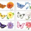 Color Matching Game: Butterflies & Flowers Printable Color Sorting Activity