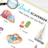 Beach Scavenger Hunt. Printable Summer Nature Activity. Outdoor Beach Adventure Game Download for Kids