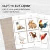 Farm Animal Matching Cards. Printable Preschool Activity. Educational Animal Memory Game