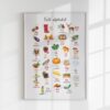 Autumn Alphabet Poster – Fall Watercolor ABC print | Seasonal & Nature classroom decor