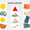 Montessori Shape Sorting Cards: Printable Toddler Learning Activity Set (PDF)