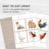 Farm Animal Matching Cards. Printable Preschool Activity. Educational Animal Memory Game