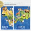 Animals Continents Matching Adventure. Printable Montessori Geographic Exploration. BONUS: 7 continents posters.