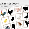 Farm Animal Shadows: Barnyard Montessori Matching Activity, Livestock Silhouette Flashcards