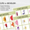 Flower Symmetry Matching Game: Montessori Toddler Puzzle (Digital Download)