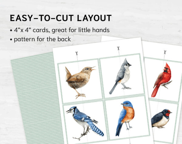 Bird Halves Matching Game: Montessori Toddler Activity (Digital Download)