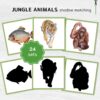 Rainforest Animal Shadow Matching: Jungle Montessori Match Activity, Exotic Wildlife Silhouette Game