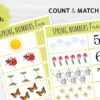 Spring Numbers Count & Match Activity | Kindergarten Number Recognition | Printable Counting Game for Preschool Math