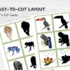 Rainforest Animal Shadow Matching: Jungle Montessori Match Activity, Exotic Wildlife Silhouette Game