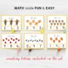 Autumn Subtraction Clip Cards: Montessori Math, Ages 3-5 (Digital Download)