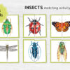 Insects Symmetry Matching Puzzle: Montessori Toddler Activity (Digital Download)