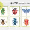 Insects Symmetry Matching Puzzle: Montessori Toddler Activity (Digital Download)