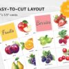 Watercolor Produce Sorting Activity: Montessori Preschool Printable (PDF Download)
