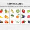 Preschool Category Sorting activity. Printable Montessori math materials.