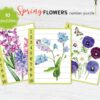 Spring Flower Number Puzzle: Montessori Math Printable (PDF)