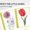 Spring Flower Number Puzzle: Montessori Math Printable (PDF)
