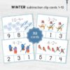 Winter Subtraction Clip Cards: Fun Math Activity for Preschoolers