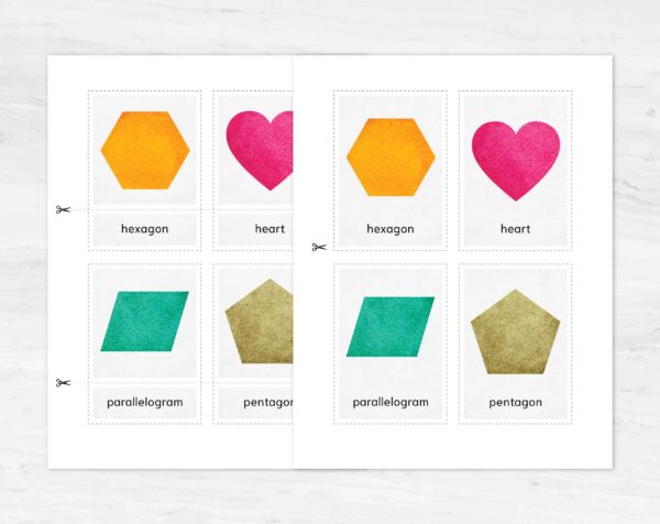 Montessori Shapes Flashcards: Early Learning Geometry Cards (PDF)