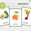 Montessori Vegetable Flashcards - Printable Vocabulary Cards for Homeschooling & Education Materials
