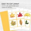 Fall Leaves Matching Game: Toddler Autumn Puzzle (Digital Download)