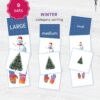 Winter Size Sorting Cards | Montessori Math Printable (Digital Download)