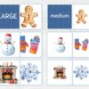 Winter Size Sorting Cards | Montessori Math Printable (Digital Download)