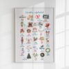 Winter Alphabet Poster – Watercolor Christmas Classroom Decor | Preschool Homeschool Wall Art