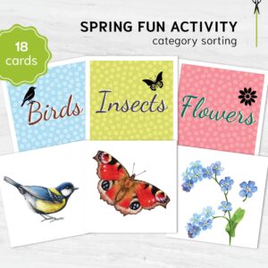 Spring Category Sorting Game Printable | Montessori Nature Activity (Digital Download)
