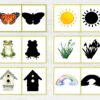 Spring Shadow Matching Cards: Montessori Learning Game for Preschool in Watercolor (Digital Printable)