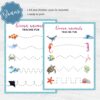 Ocean Number Tracing Worksheets 0-10 | PreK-K Counting + Line Tracing | Preschool Math Printable PDF