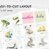 Mother Baby Animal Matching Cards Printable | Montessori PreK-K Science Activity | Animal Families Match Game