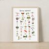 Seasonal Alphabet Posters Bundle | Spring Summer Fall Winter ABC Printable | Watercolor Kindergarten Classroom Decor