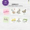 Mother Baby Animal Matching Cards Printable | Montessori PreK-K Science Activity | Animal Families Match Game