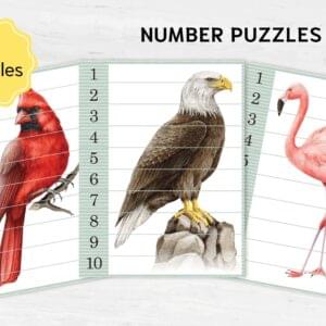 Birds Number Sequence Puzzle: Montessori Math Printable (PDF)